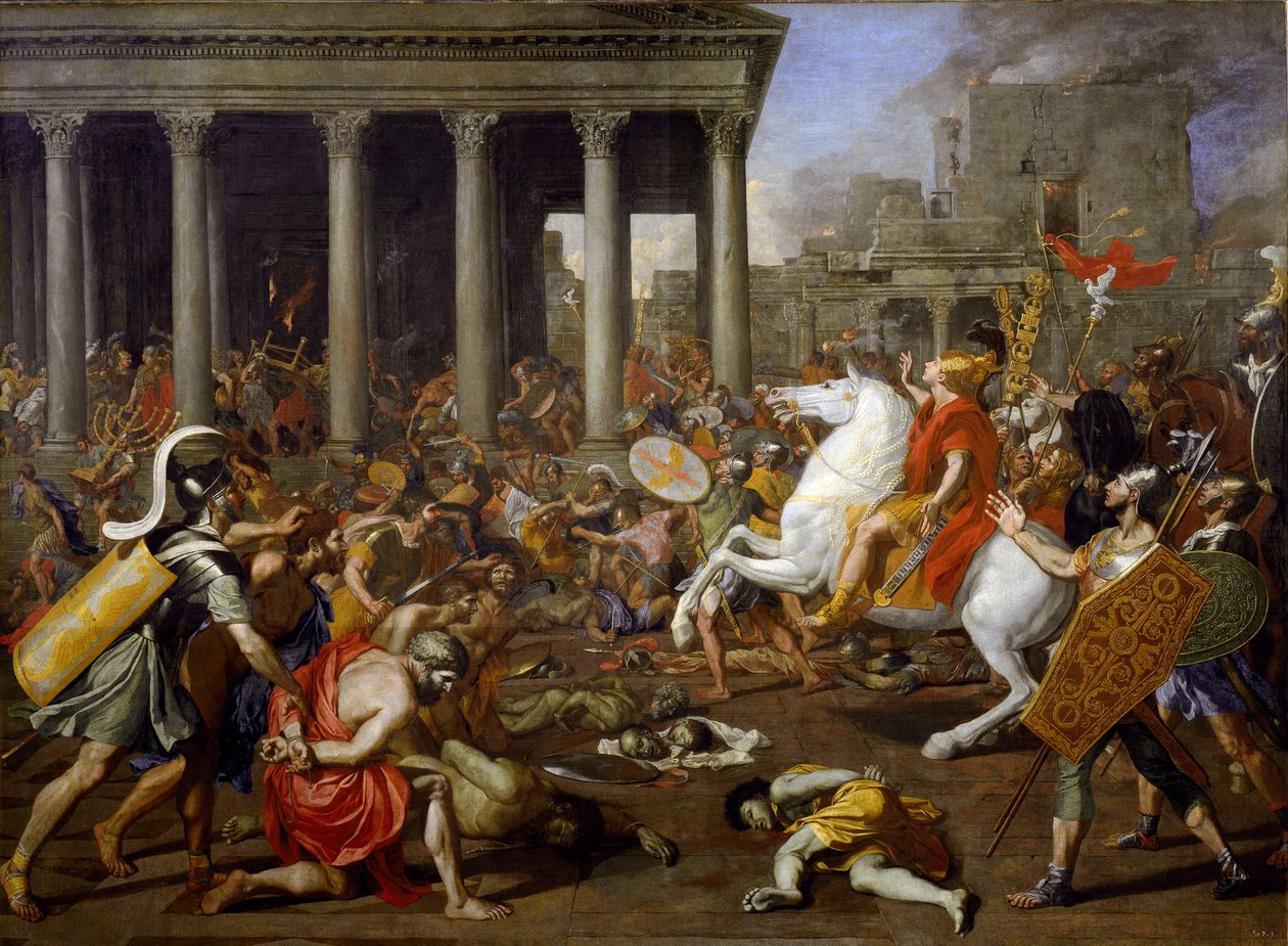 The Destruction of the Temples in Jerusalem by Titus by Nicolas Poussin