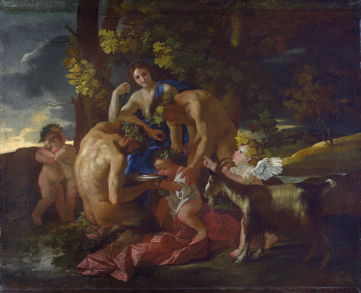 The Nurture of Bacchus by Nicolas Poussin