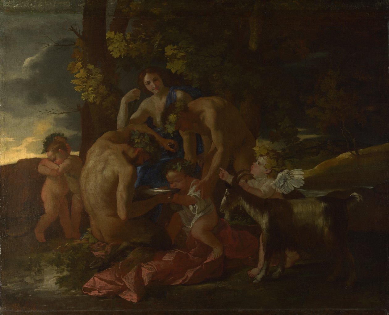 The Nurture of Bacchus by Nicolas Poussin