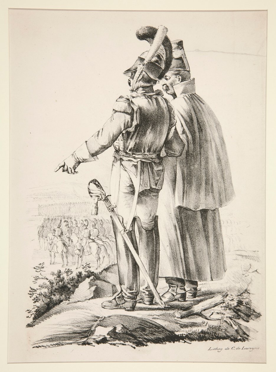 Two Cuirassiers on Foot by Nicolas Toussaint Charlet