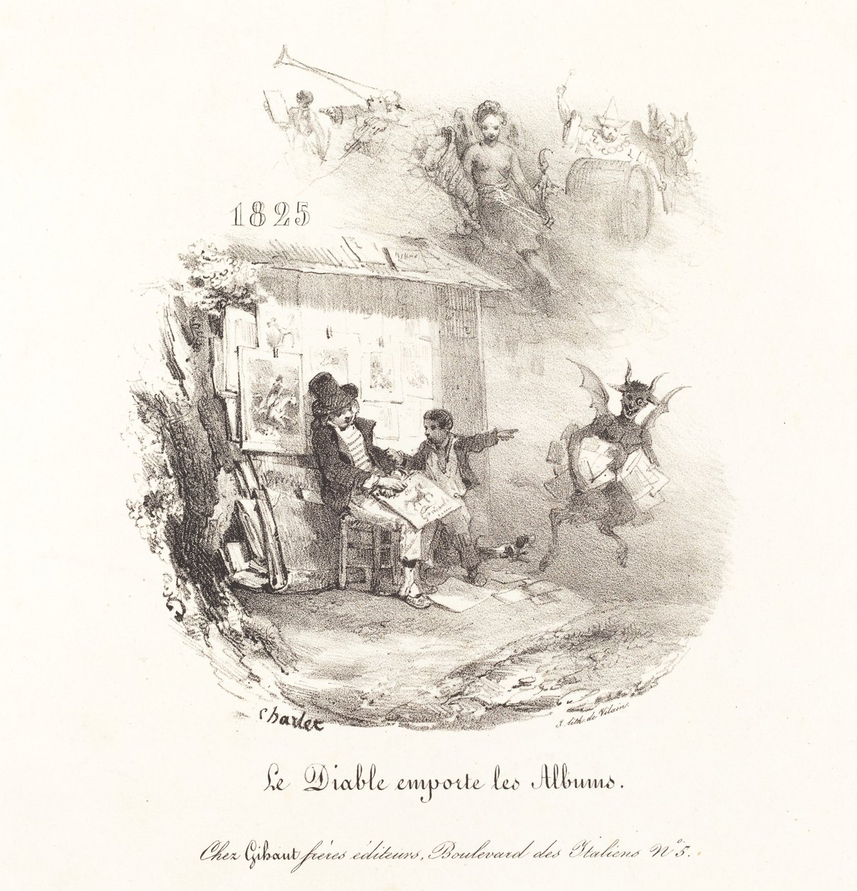 The Devil Runs Off with the Lithograph Albums by Nicolas Toussaint Charlet