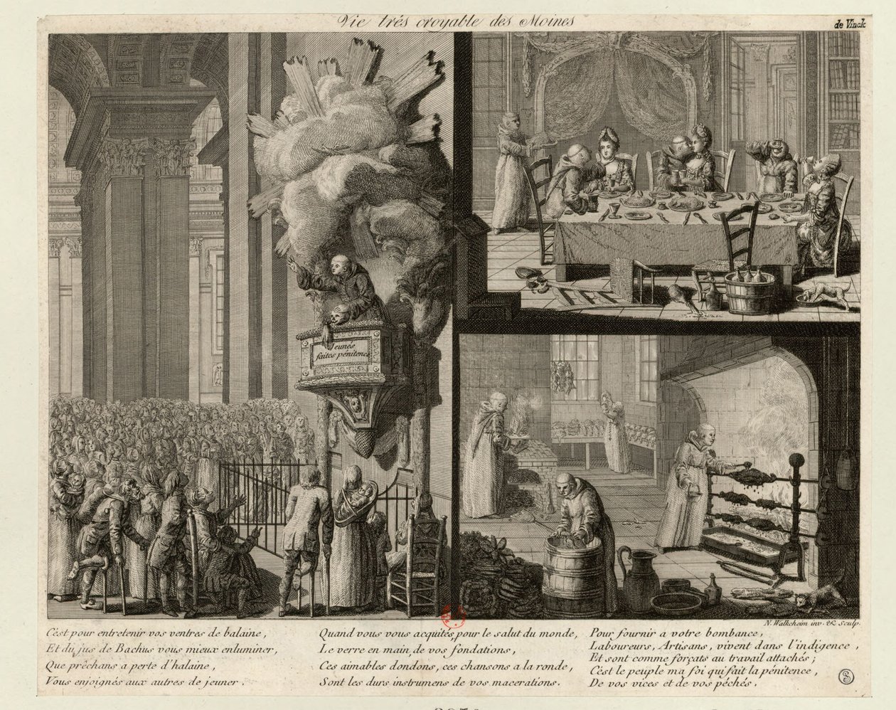 Very Believable Life of the Monks, c. 1789 by Nicolas Walkcheim
