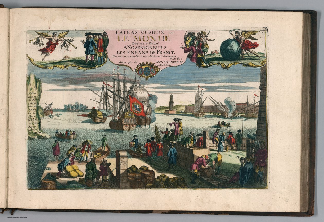 The Curious Atlas or the World Represented in General and Particular Maps of the Sky and Earth, p. 11 by Nicolas de Fer