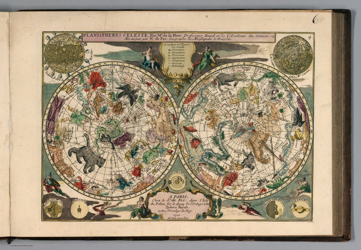 The Curious Atlas or the World Represented in General and Particular Maps of the Sky and Earth, p. 17 by Nicolas de Fer