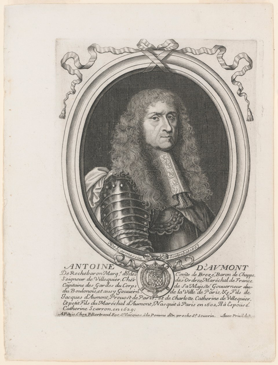 Portrait of Antoine d by Nicolas de Larmessin