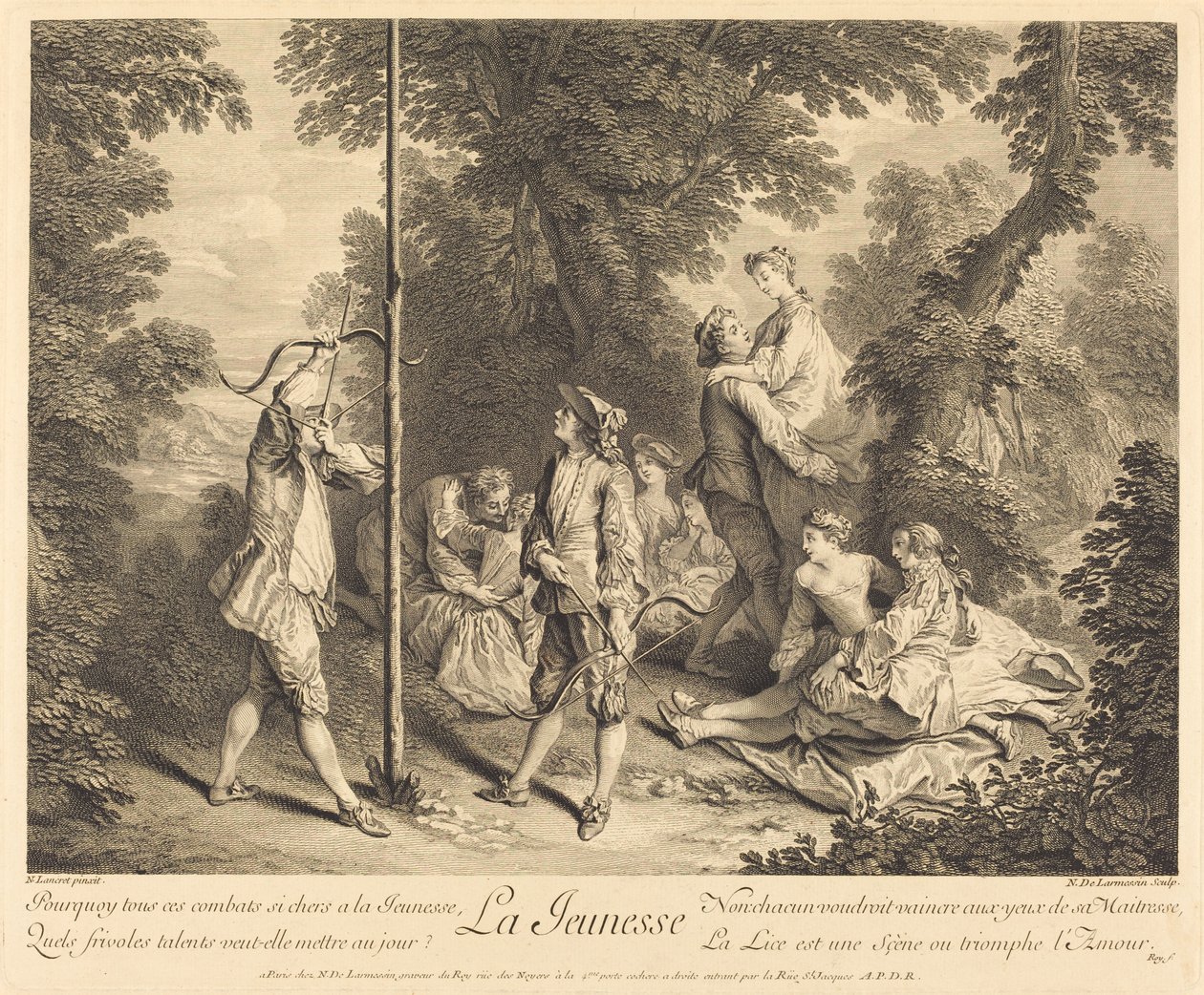 Youth by Nicolas de Larmessin IV after Nicolas Lancret