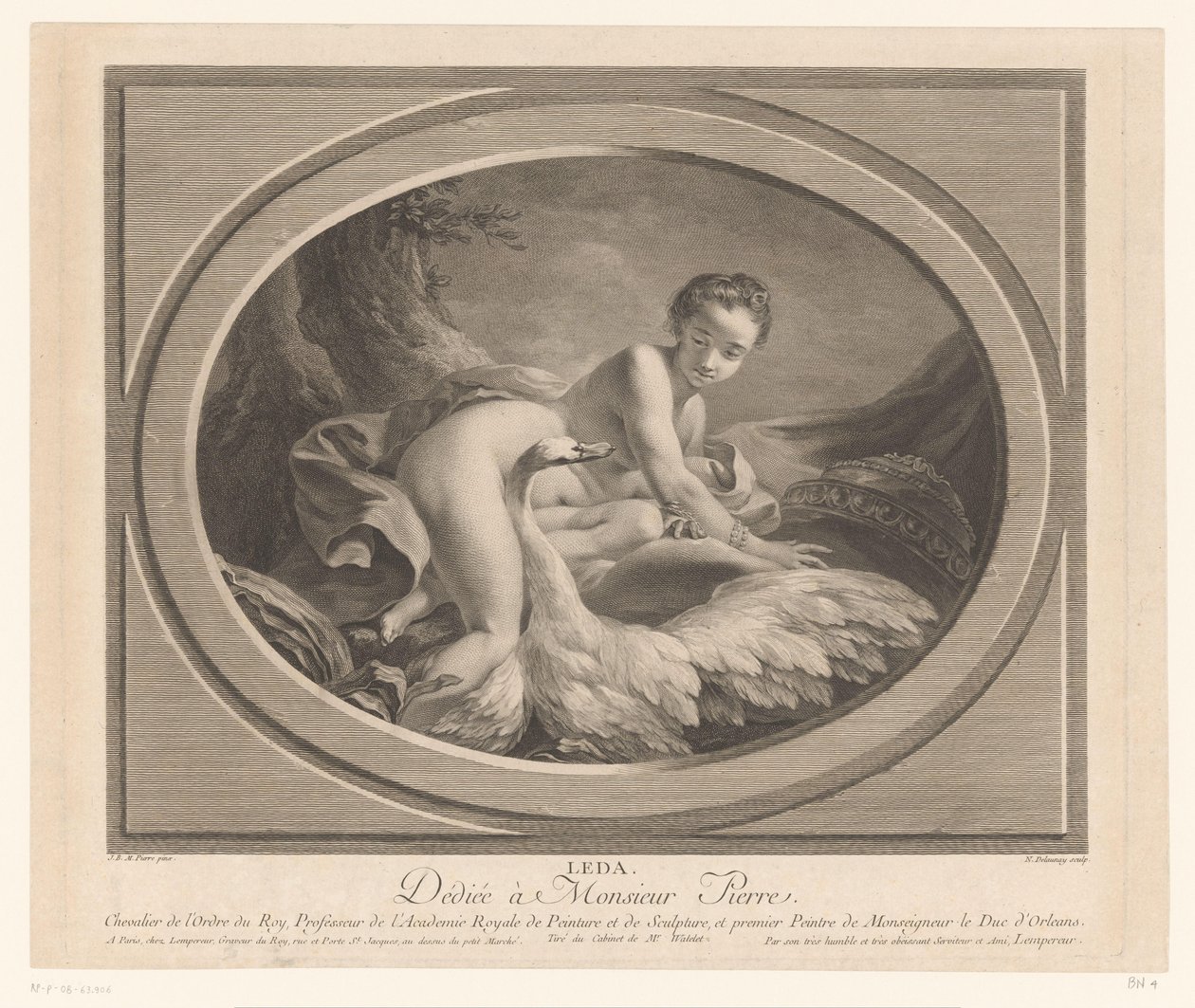 Leda and the Swan by Nicolas de Launay (goudsmid)