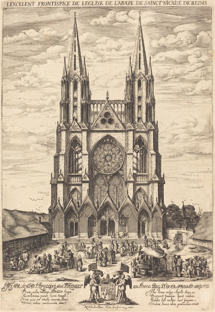 The Facade of the Abbey of St. Nicaise of Reims by Nicolas de Son