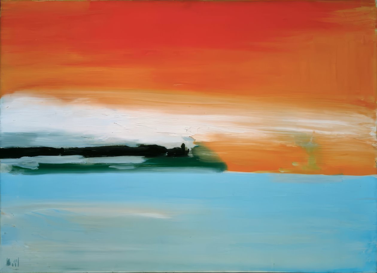 Railway by the Sea, Sunset by Nicolas de Staël