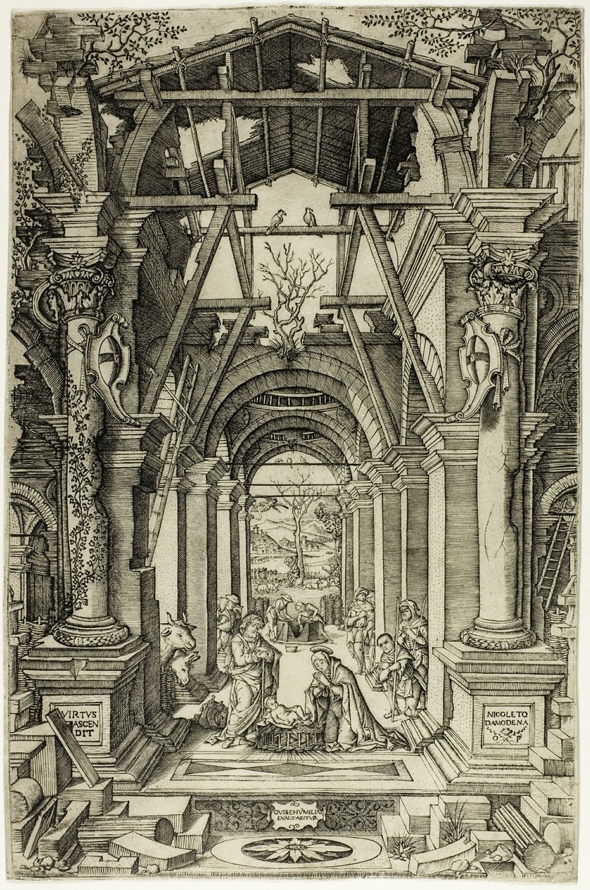 The Nativity and the Adoration of the Shepherds by Nicoletto da Modena