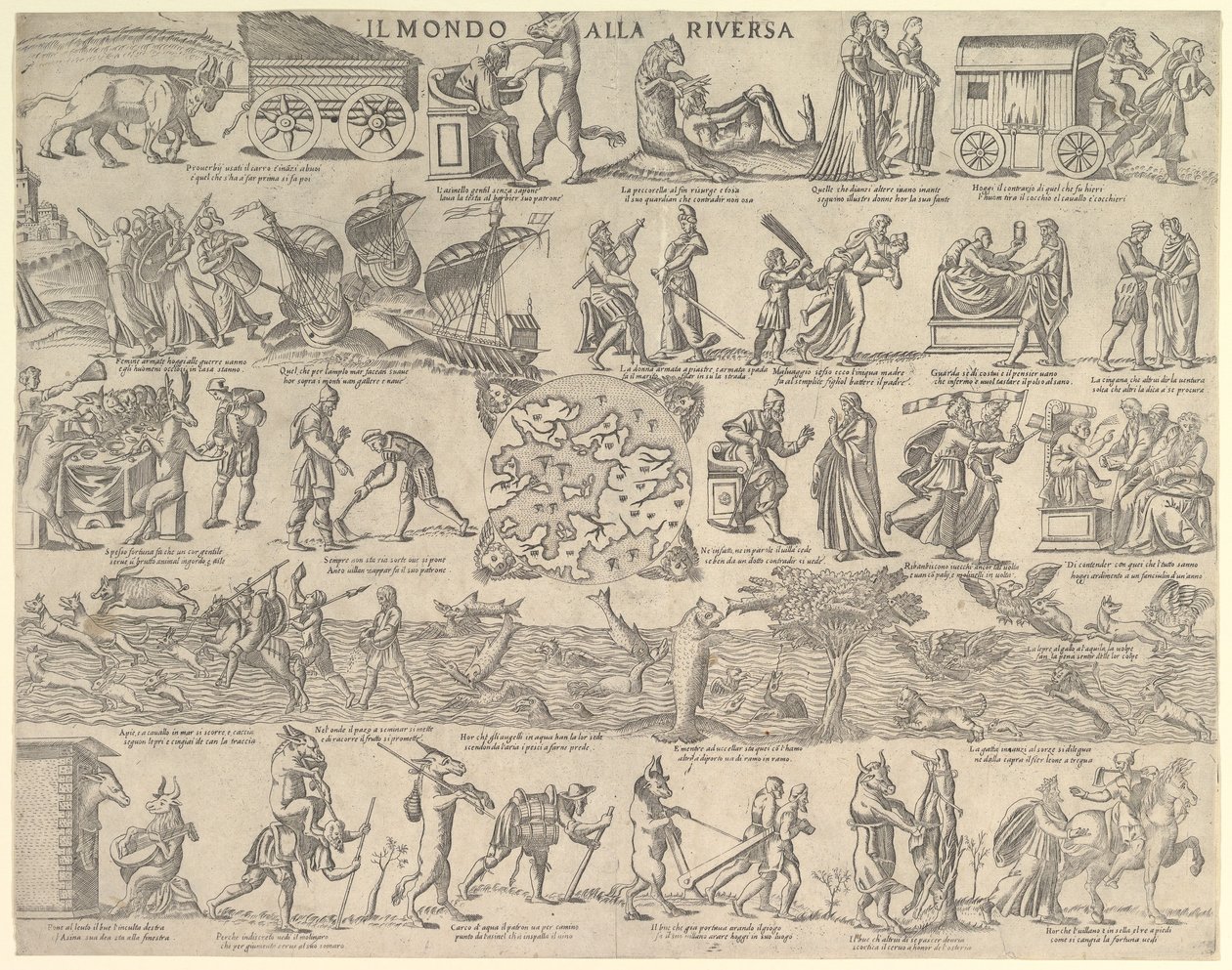 The World Turned Upside Down, 1552-79 by Nicolo Nelli