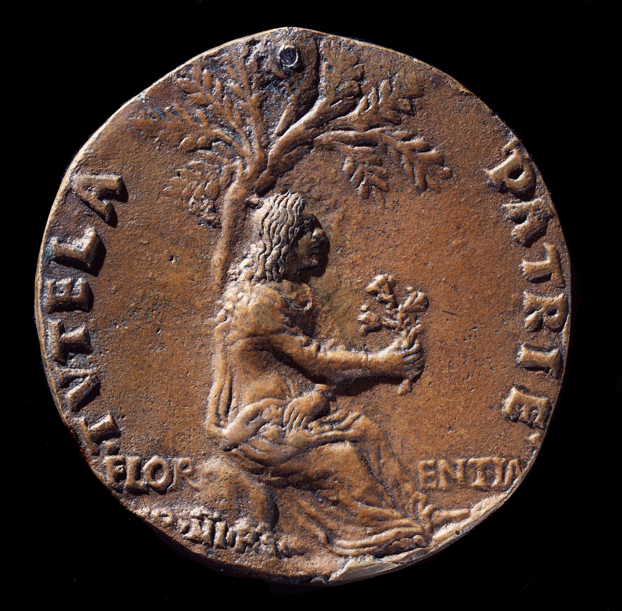 Medallion representing Lorenzo de Medici, known as the Magnificent by Nicolo Spinelli