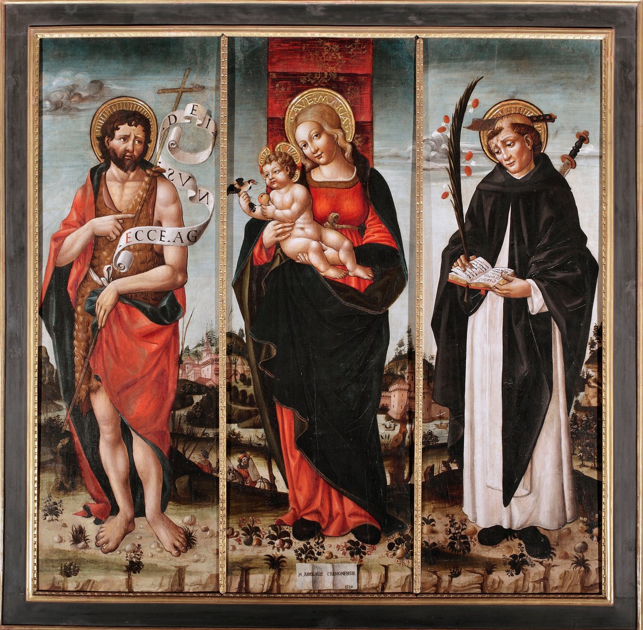 Virgin and Child between Saint John the Baptist and Saint Peter of Verona by Nicolo da Cremona
