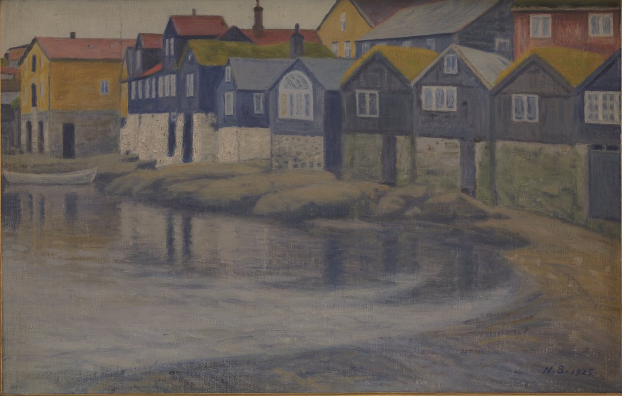 Old Houses in Thorshavn by Niels Jakob Jakobsen Bjerre