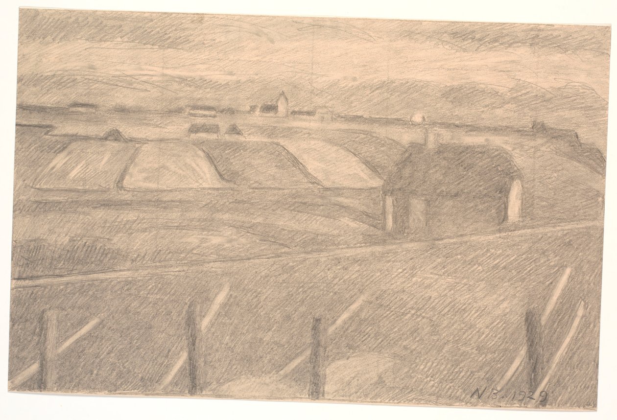 Landscape near Ferring, the Lighthouse Lit by Niels Jakob Jakobsen Bjerre
