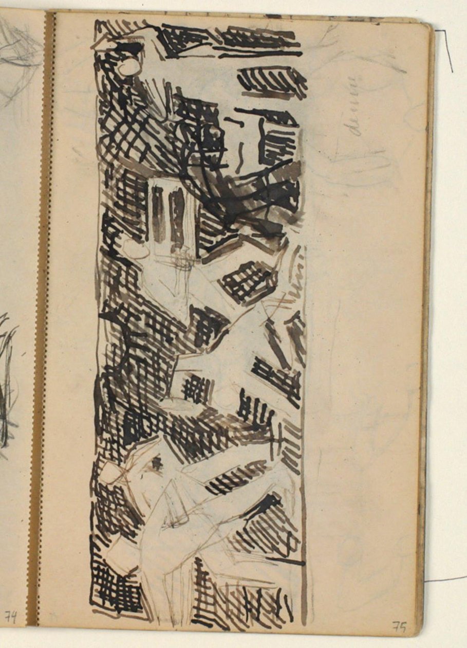 Figure Composition - Draft for Relief on Various Crafts? by Niels Larsen Stevns