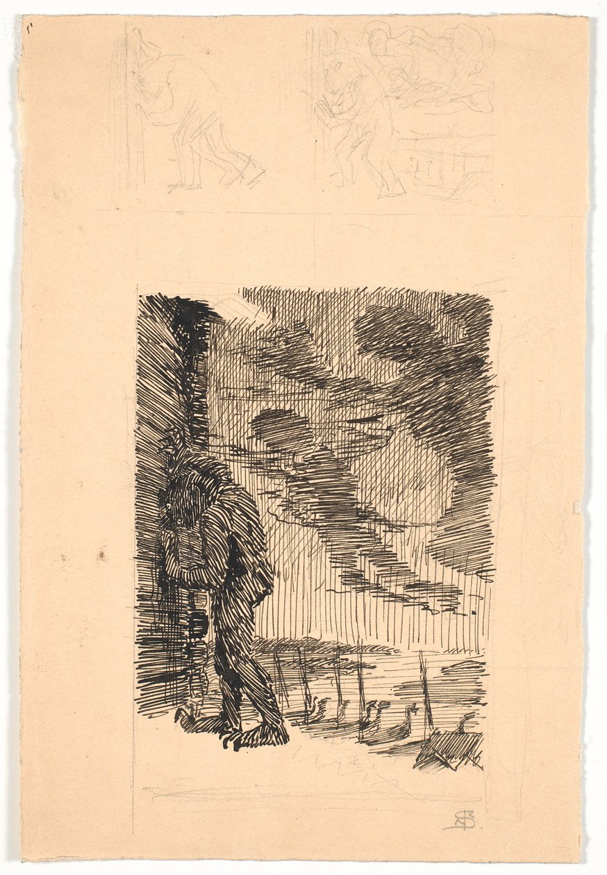The Troll Grendel Spies Through the Window in Hjorthal by Niels Skovgaard