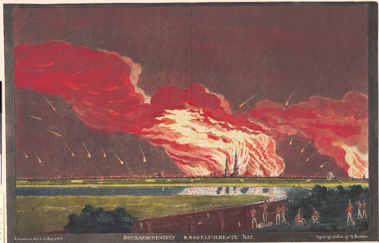 "The Most Terrible Night of the Bombardment. Copenhagen, September 4-5, 1807" by Niels Truslew