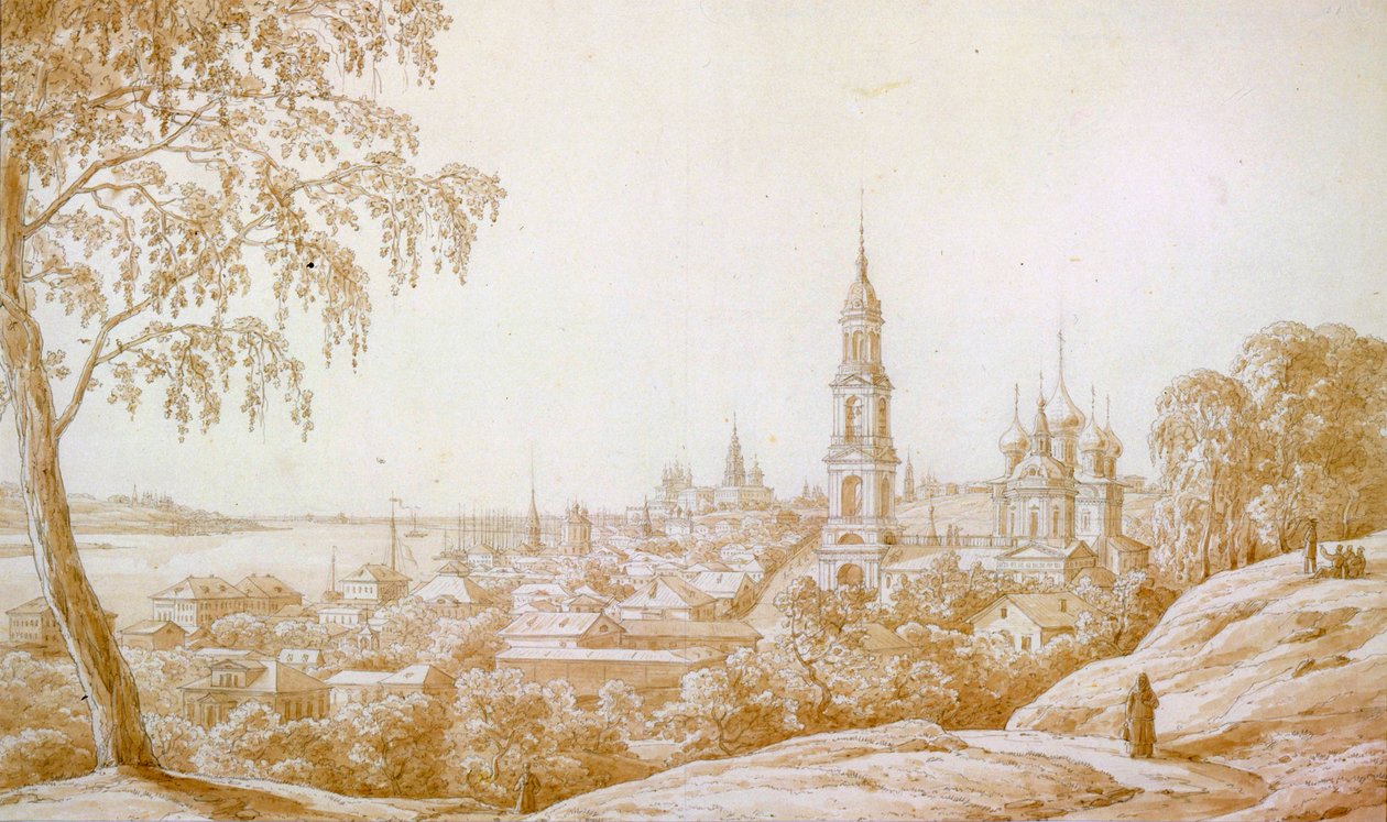 View of Kostroma, Russia by Nikandor Grigorievich Chernetsov