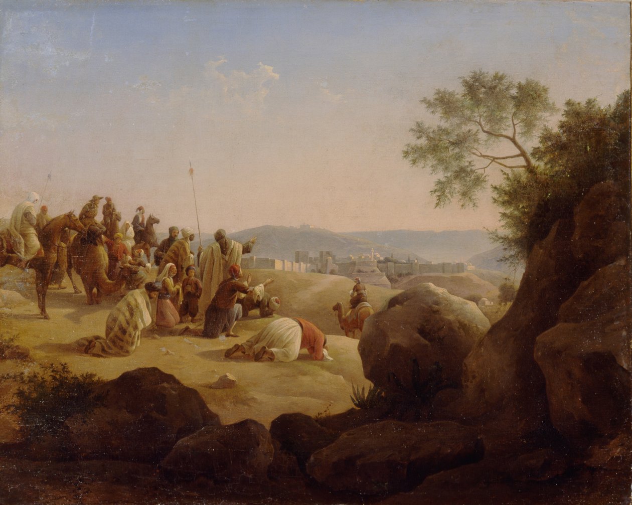 Pilgrims Before Jerusalem by Nikanor Grigoryevich Chernetsov