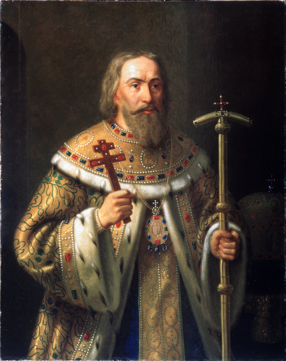 Portrait of Patriarch Filaret of Moscow Fyodor Nikitich Romanov by Nikanor Leontievich Tiutriumov