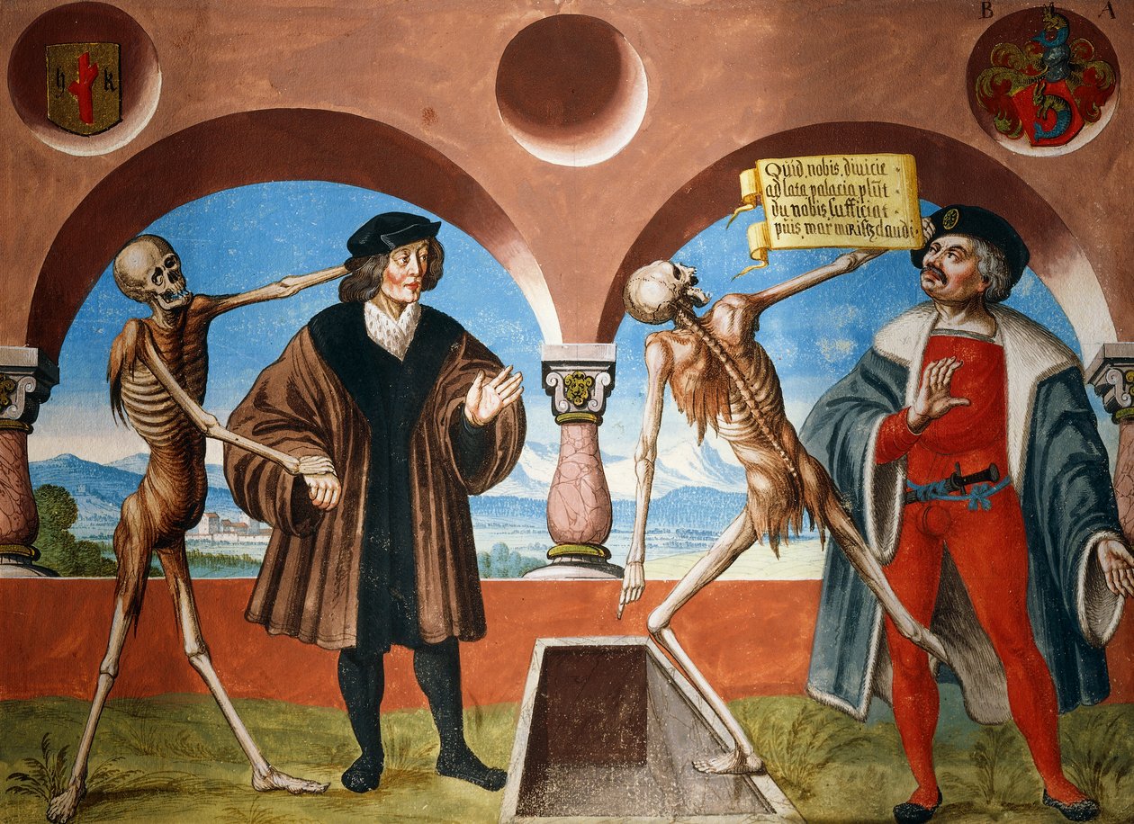 Death, Advisor and Administrator (Bailiff) from the Dance of Death Cycle by Albrecht Kauw by Niklaus Manuel