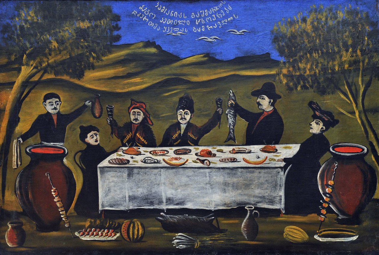 Family Picnic by Niko Pirosmani
