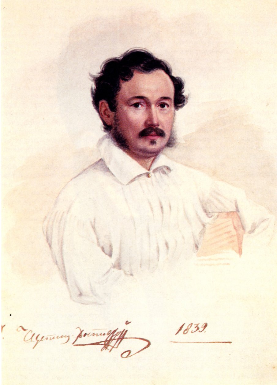 Portrait of Decembrist Duke Dmitry Shchepin-Rostovsky by Nikolai Alexandrovich Bestuzhev
