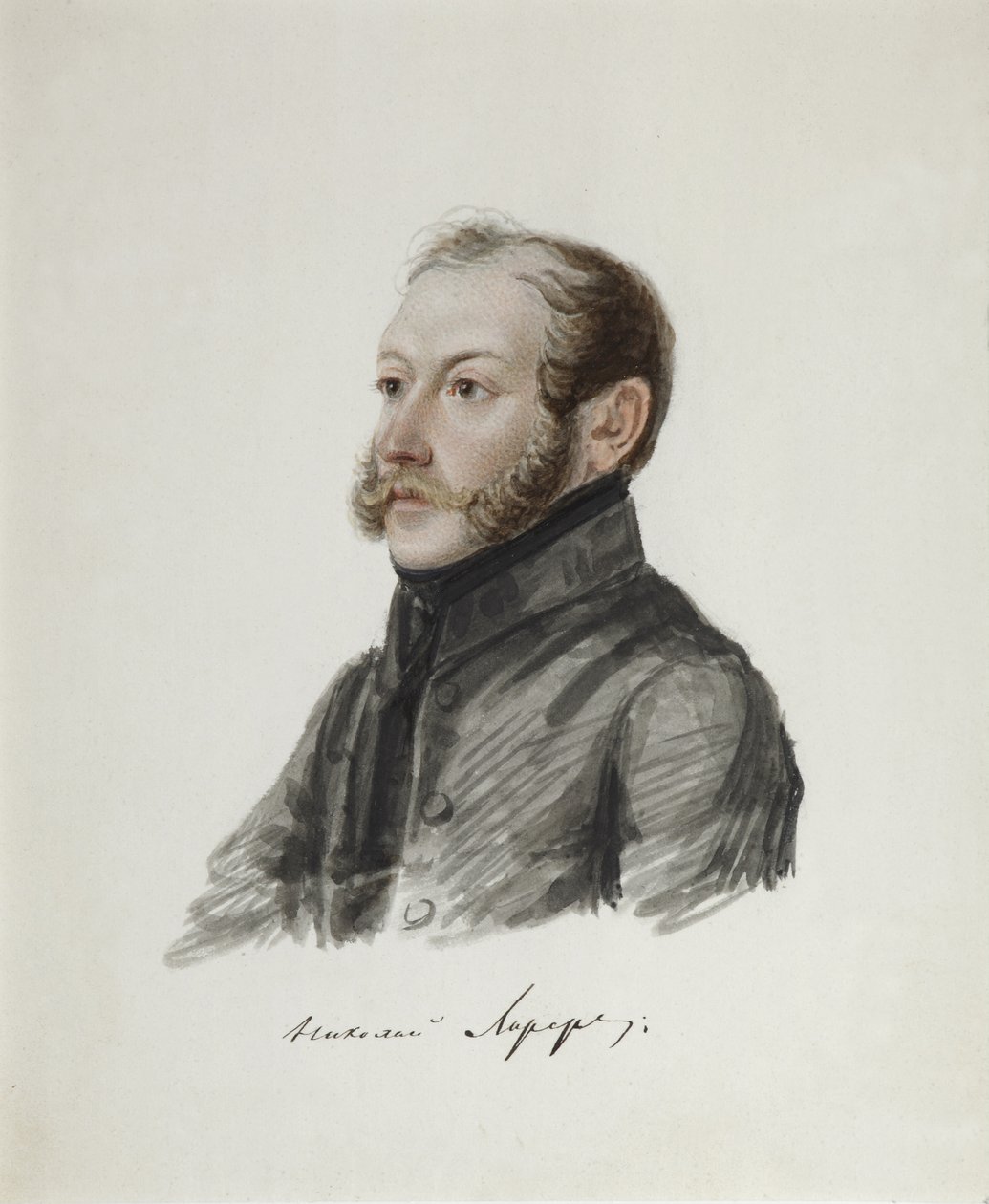 Portrait of Decembrist Nikolai Lorer by Nikolai Alexandrovich Bestuzhev