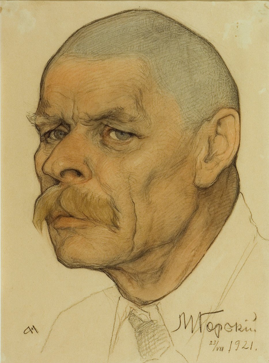 Portrait of the Author Maxim Gorky, 1921 by Nikolai Andreevich Andreev