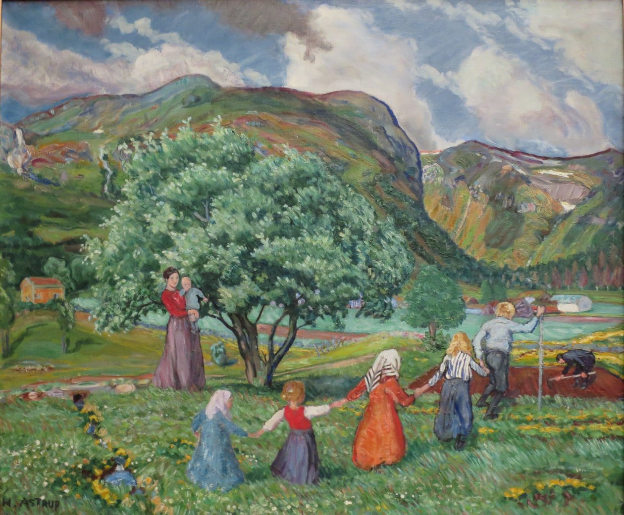 Summer Wind and Playing Children by Nikolai Astrup