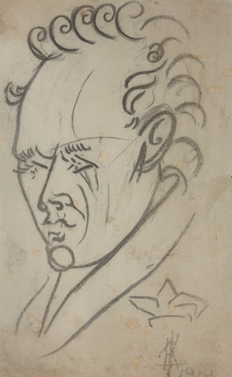 Portrait of the Poet Vasili Kamensky, 1913 by Nikolai Ivanovich Kulbin