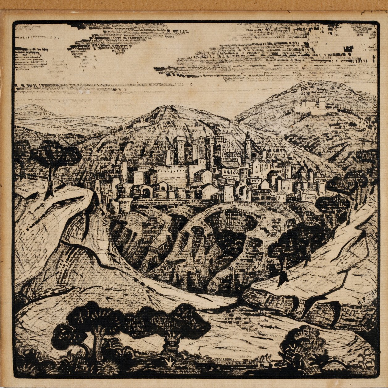 Illustration for the Italian Poems by Alexander Blok by Nikolai Konstantinowitsch Roerich