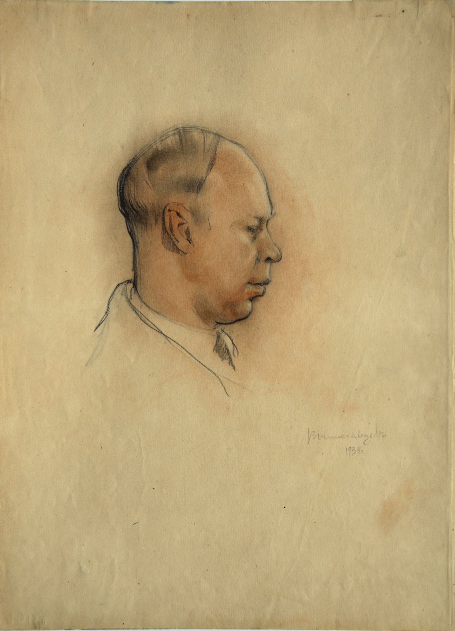 Portrait of the composer Sergei Prokofiev (1891-1953) by Nikolai Nikolayevich Vysheslavtsev