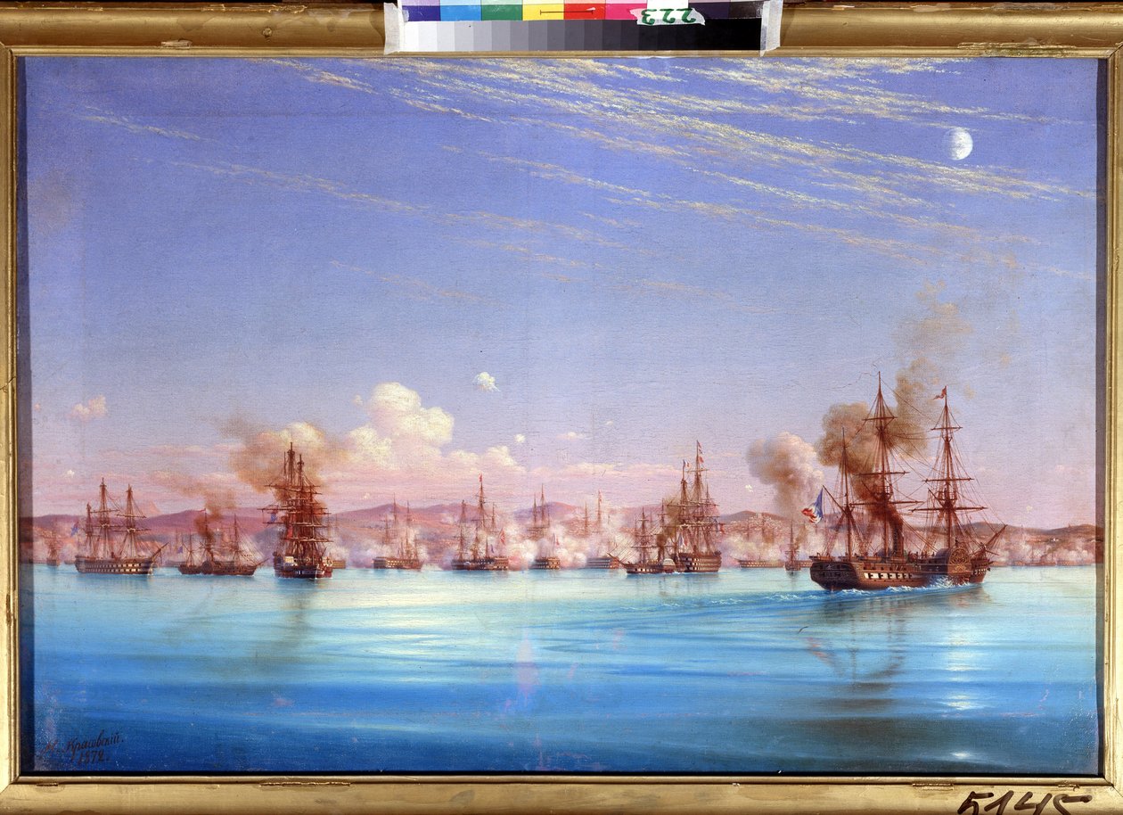 Bombardment of Sevastopol from the British French Squadron in 1854 by Nikolai Pavlovich Krasovsky