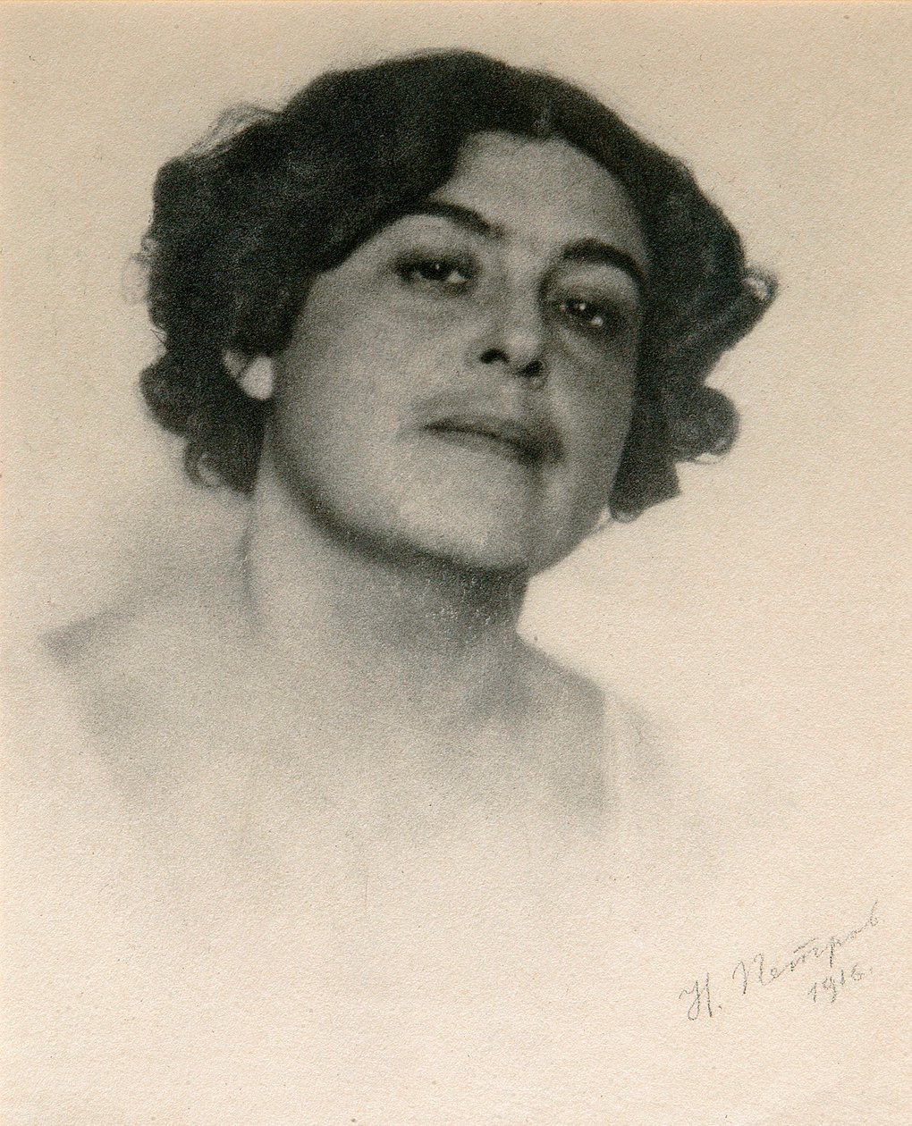 Portrait of the Russian Actress Voronets, 1916 by Nikolai Petrov