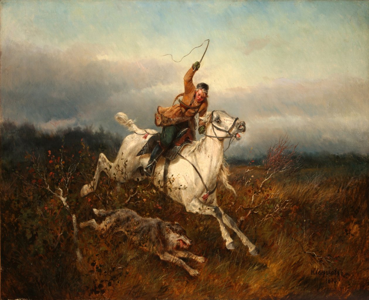 Wolf Hunting by Nikolai Yegorovich Sverchkov