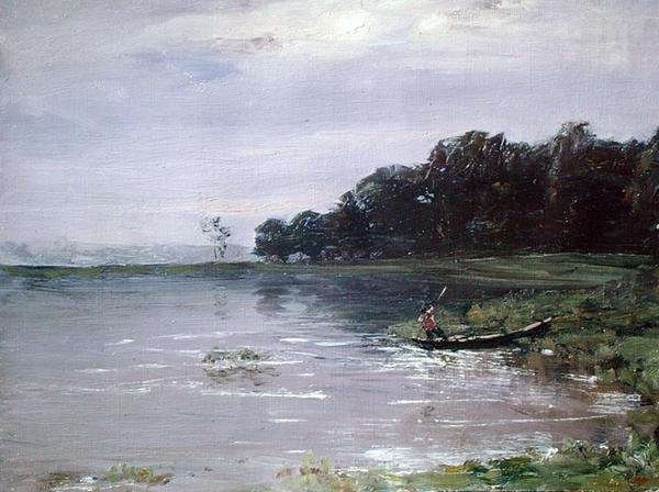 Landscape with Boat, Evening by Nikolay Nikanorovich Dubovskoy