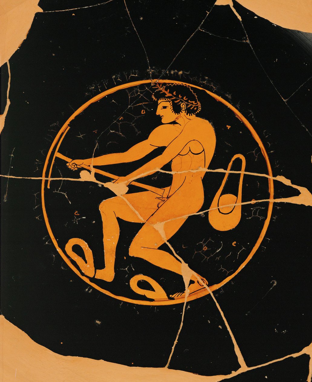 Athlete with Stick and Slingshot by Nikosthenes