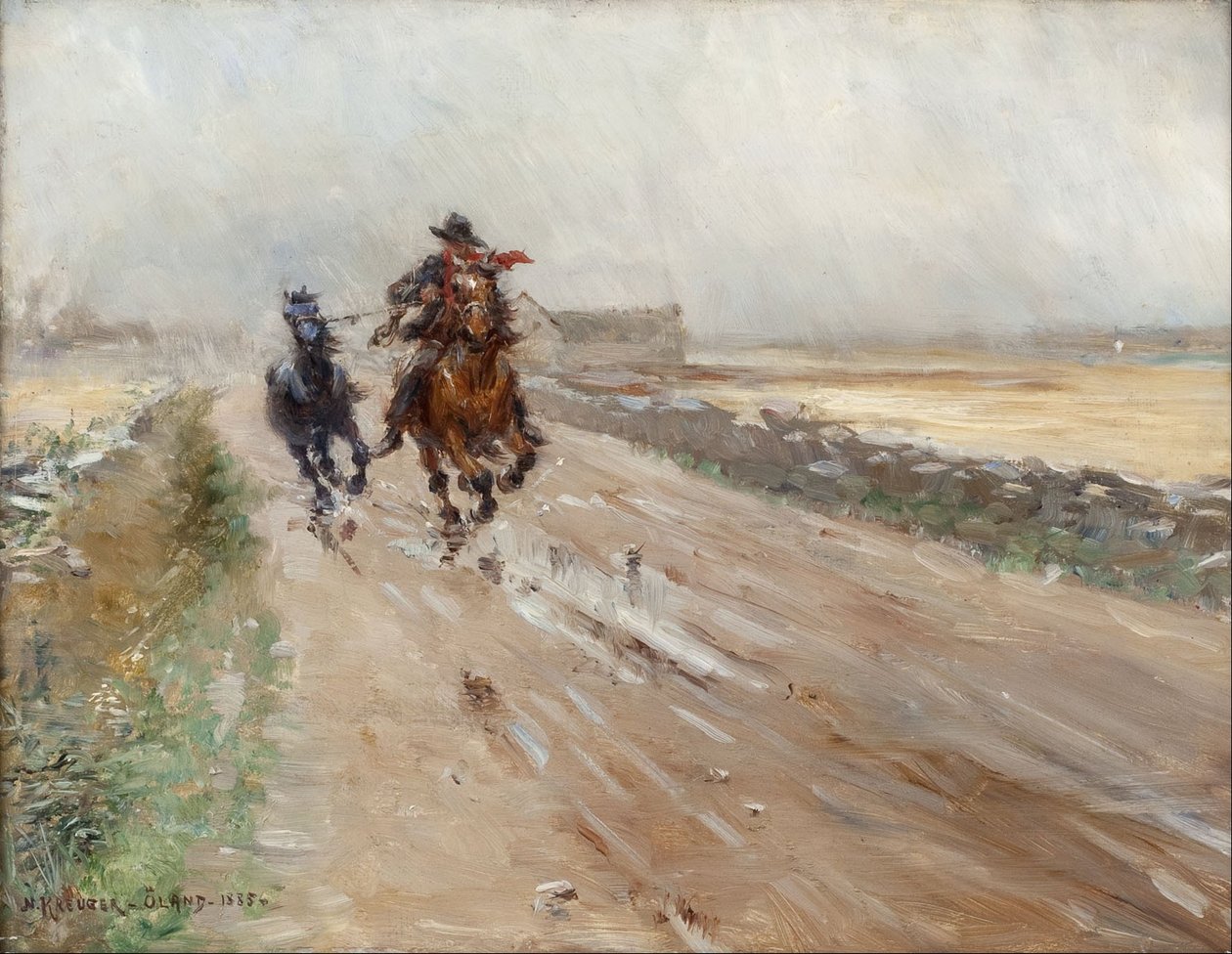 Landscape of Oland, Gypsies on a Horse by Nils Kreuger