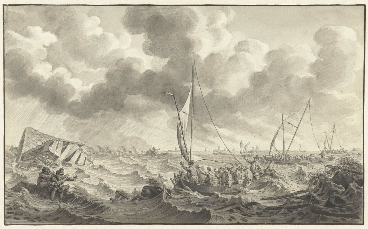 Dike Breach at Kampen, 1775 by Noach van der Meer (II)