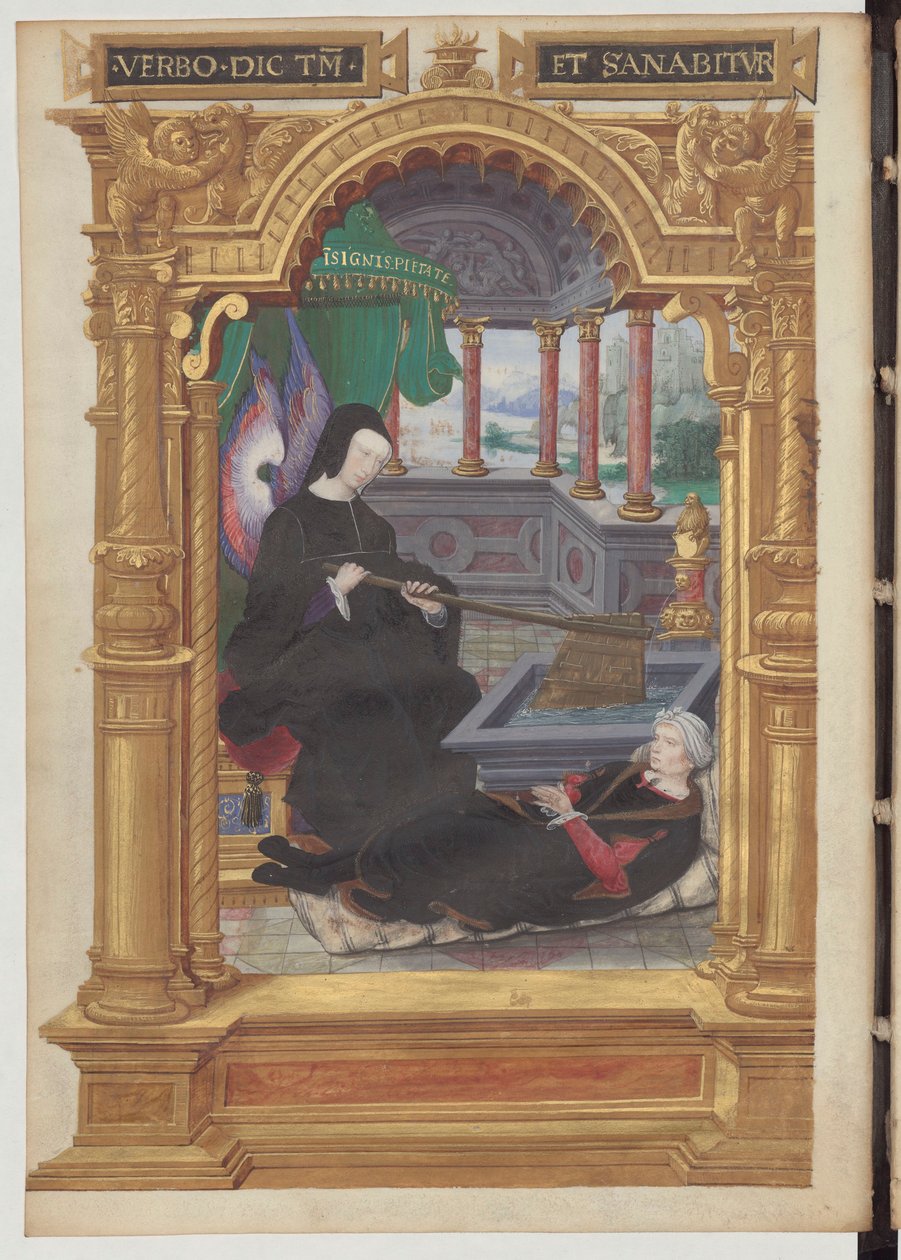 Louise of Savoy holding a rudder, symbol of regency. Frontispiece of the Gestes de Blanche de Castille by Etienne Leblanc. by Noel Bellemare