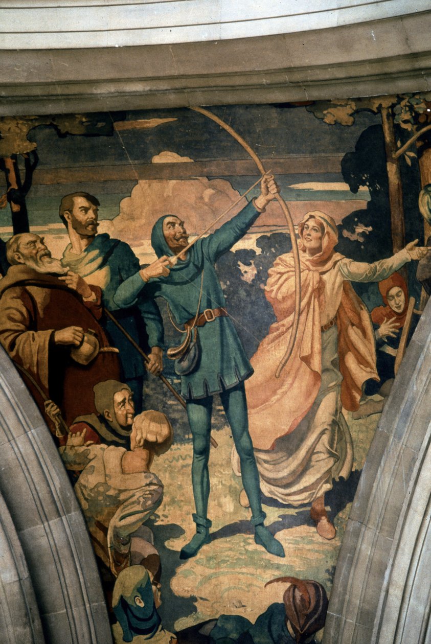 Robin Hood and His Lover Mariam by Noel Denholm Davies