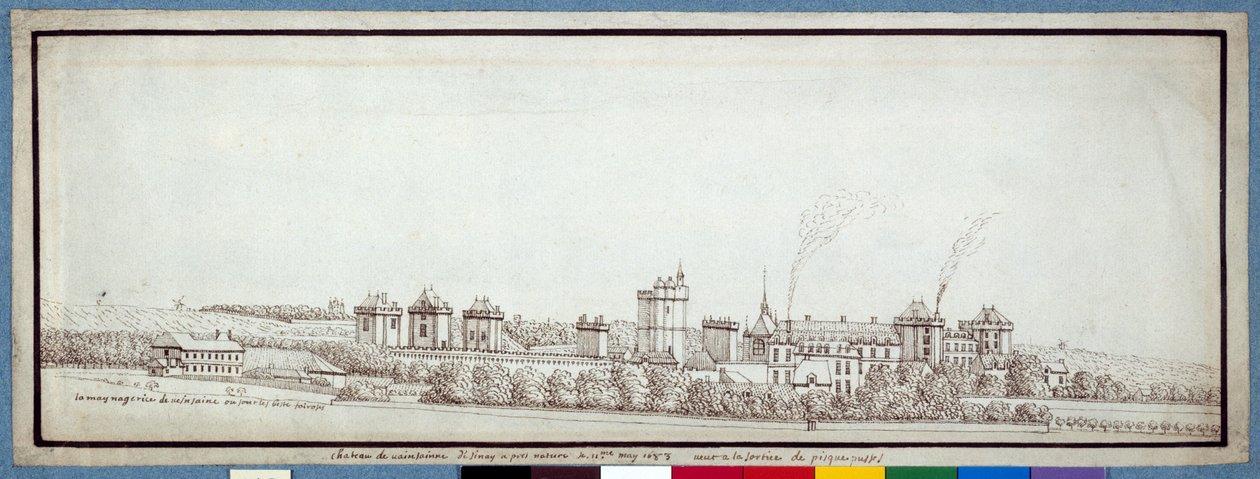 The Chateau de Vincennes, with chimneys smoking by Noel Gasselin