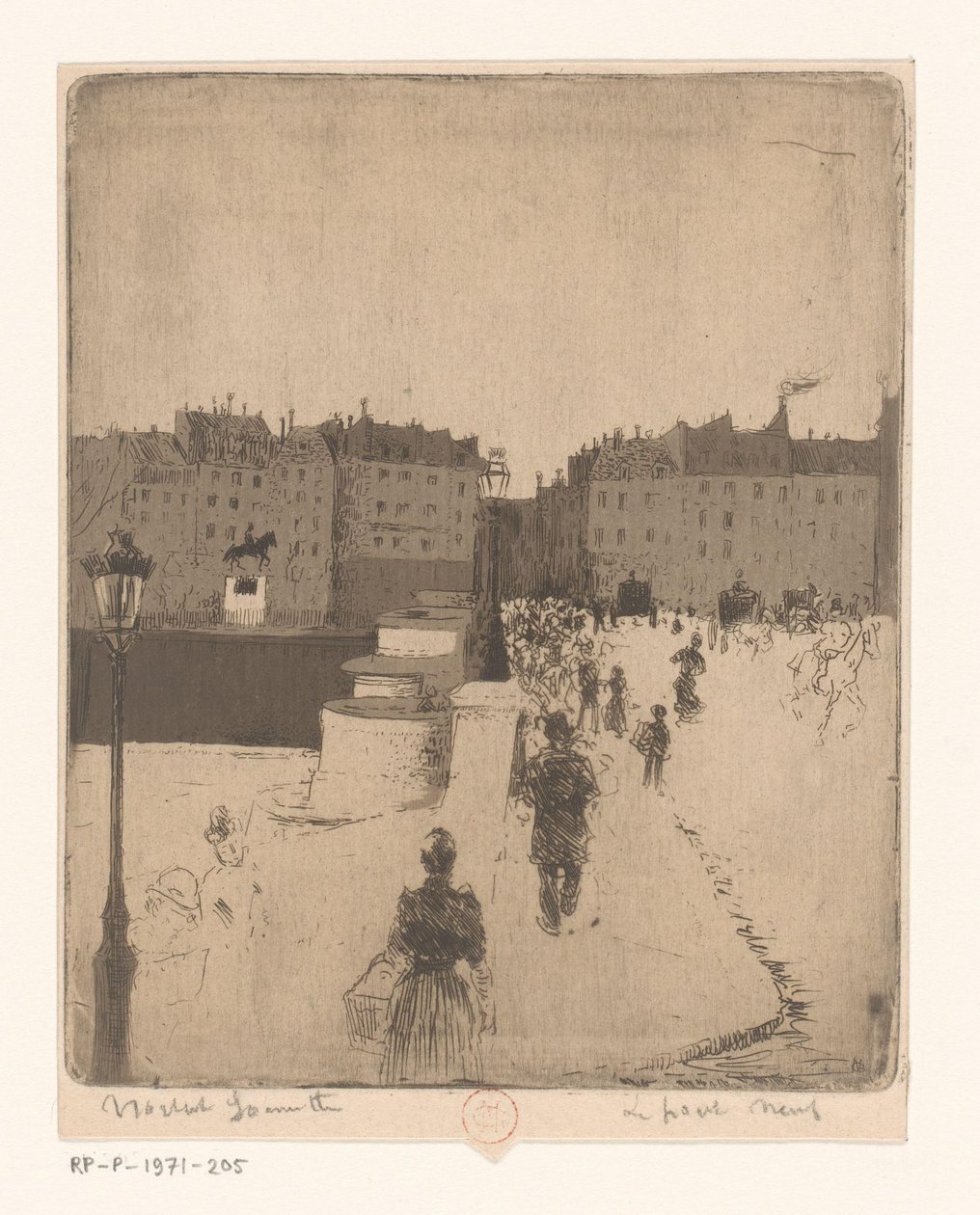 View of the Pont Neuf in Paris by Norbert Goeneutte