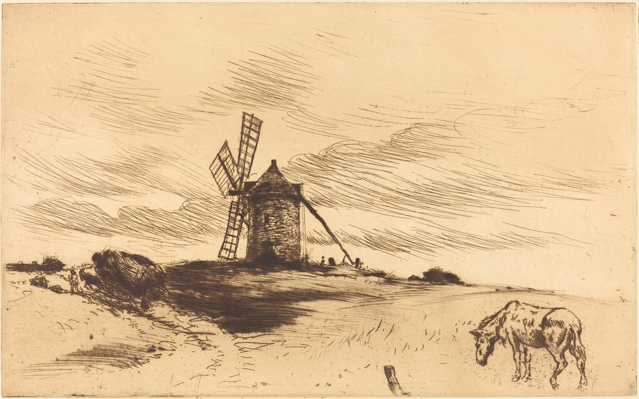 The Mill at Saint Jacut by Norbert Goeneutte