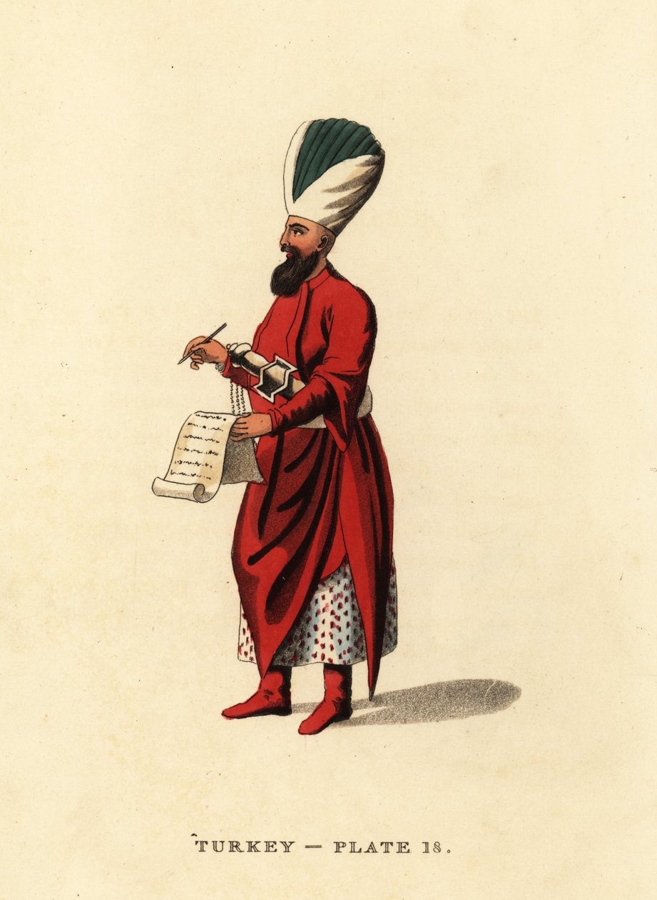 Subaltern officer of the Janissaries, the Ottoman infantry by Octavian (after) Dalvimart