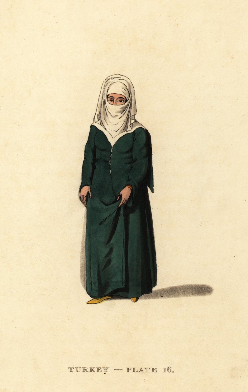 Turkish woman of Constantinople by Octavian (after) Dalvimart