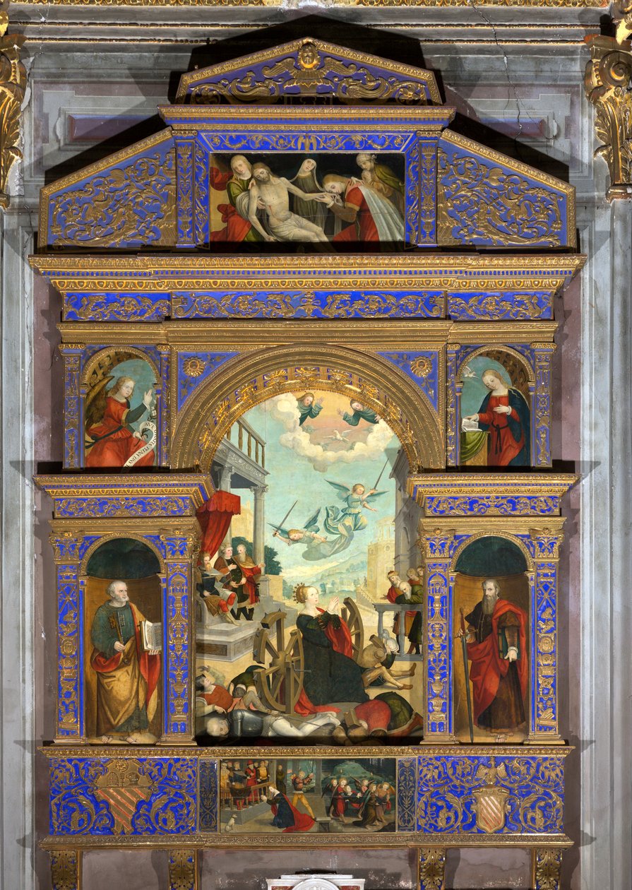 Polyptych of Martyrdom with the Toothed Wheel of Saint Catherine of Alexandria by Oddone Pascale
