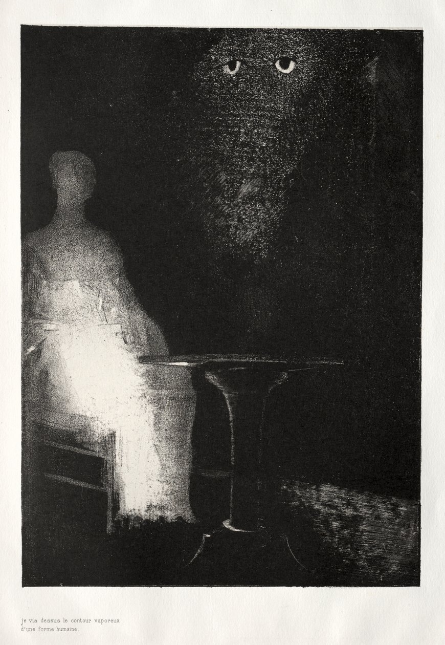 Below, I Saw the Vaporous Contours of a Human Form by Odilon Redon